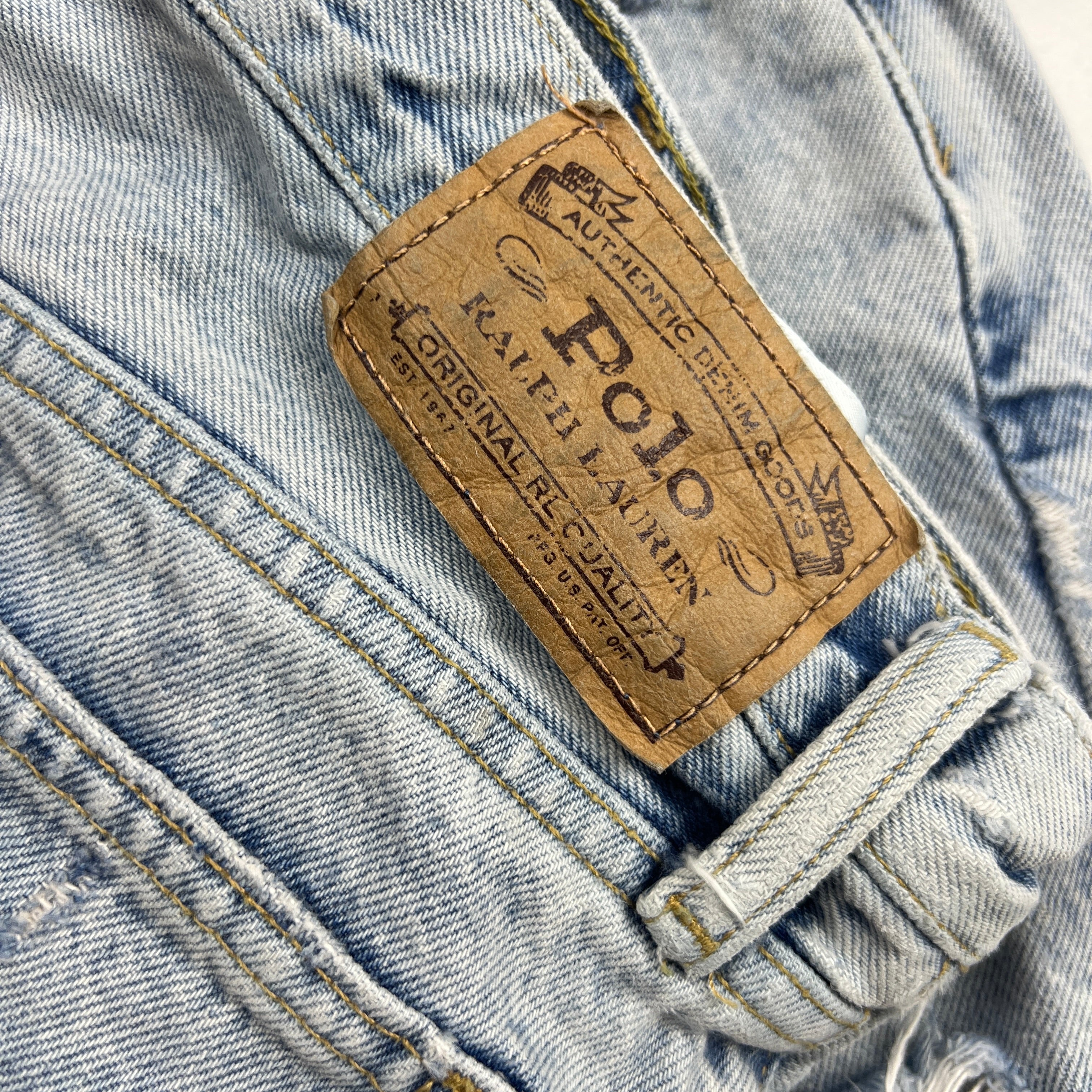 Short en jean POLO RALPH LAUREN vintage - Taille 36