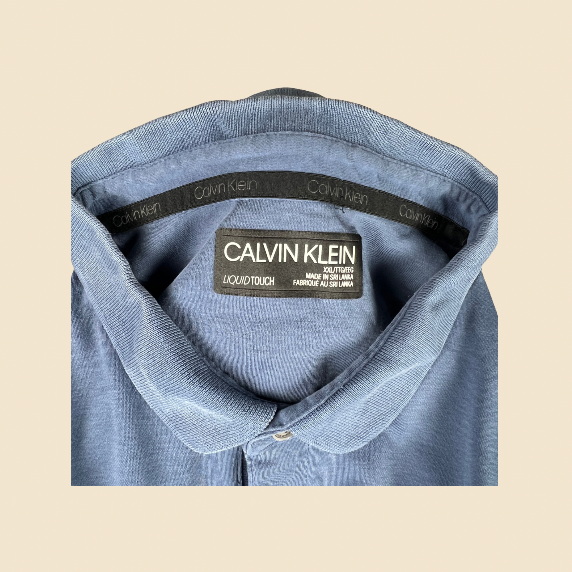 Polo CALVIN KLEIN bleu - Taille XXL