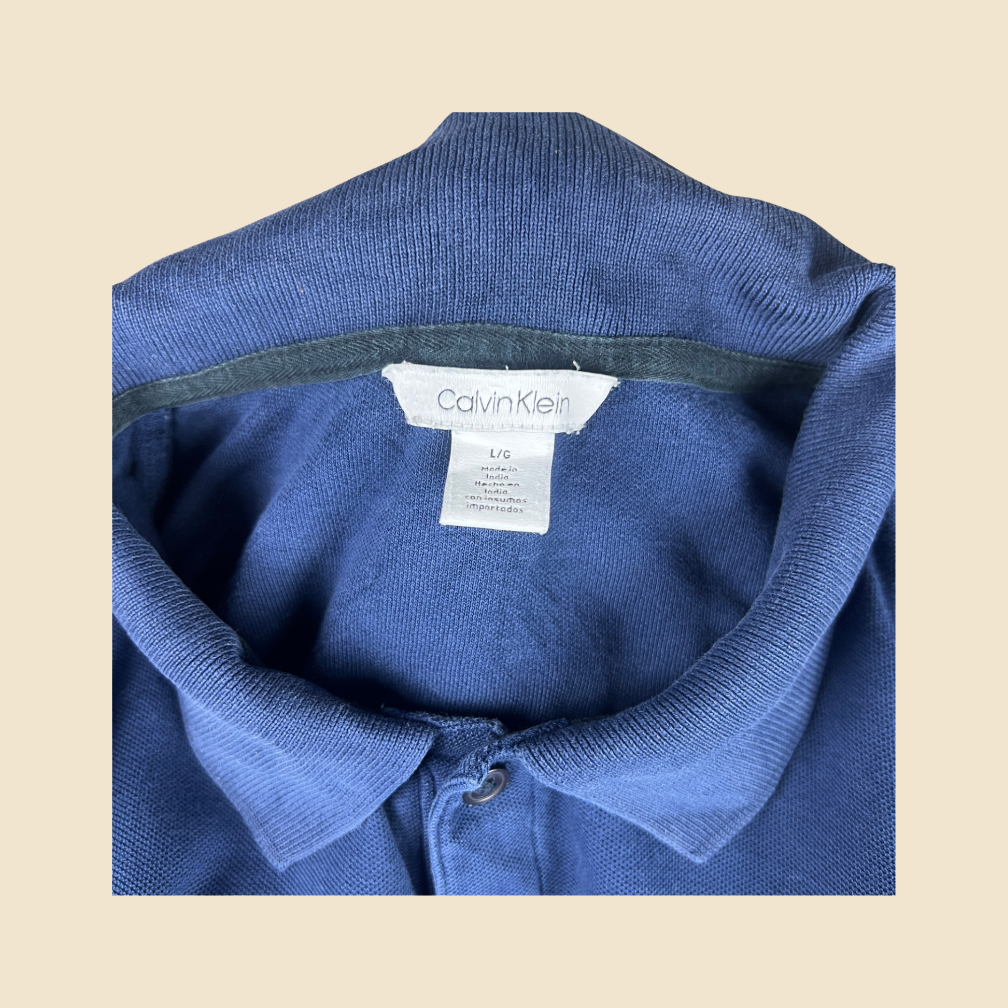 Polo CALVIN KLEIN à bandes multicolores - Taille L et XL