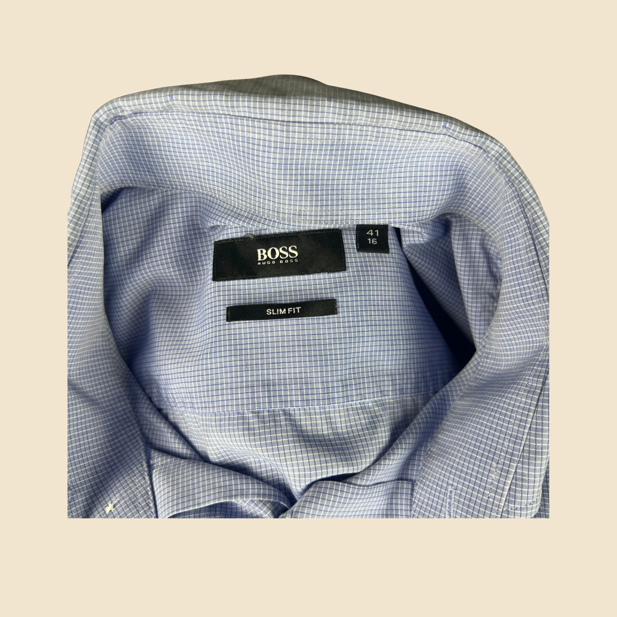 Chemise HUGO BOSS bleu clair & blanc - Taille L
