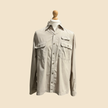 Chemise LANDS' END beige style safari - Taille L