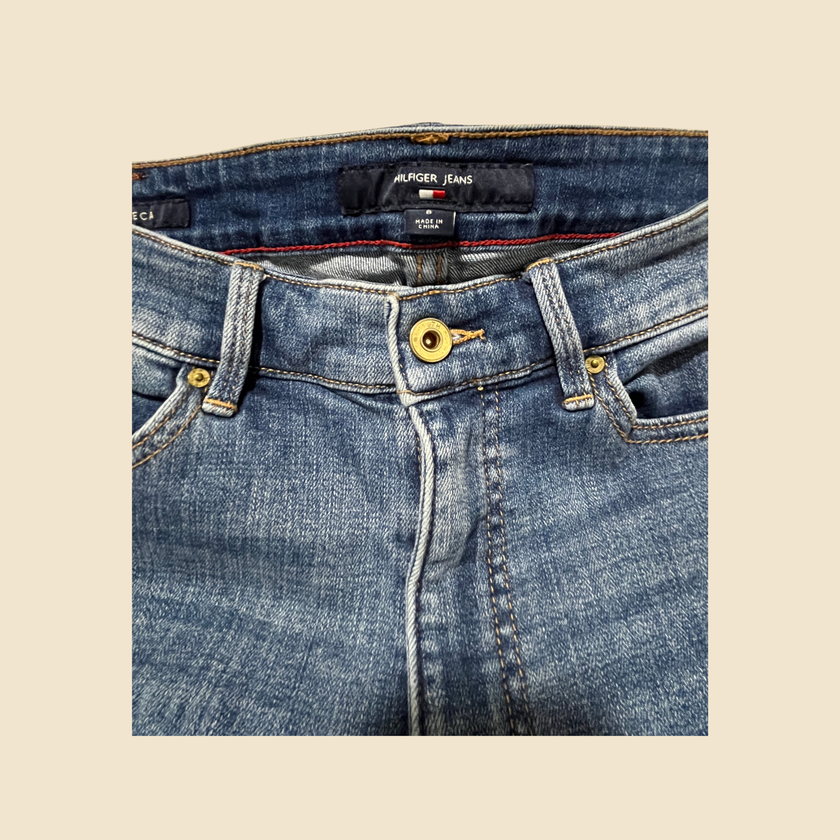 Jean HILFIGER JEANS flare bleu clair vintage - Taille 38
