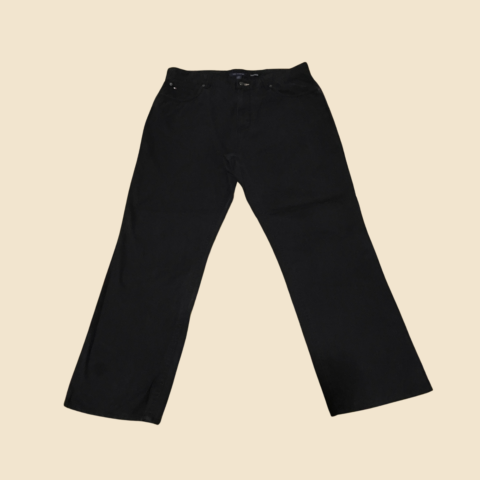 TOMMY HILFIGER relaxed fit black trousers - Size W38/L30 (48FR)
