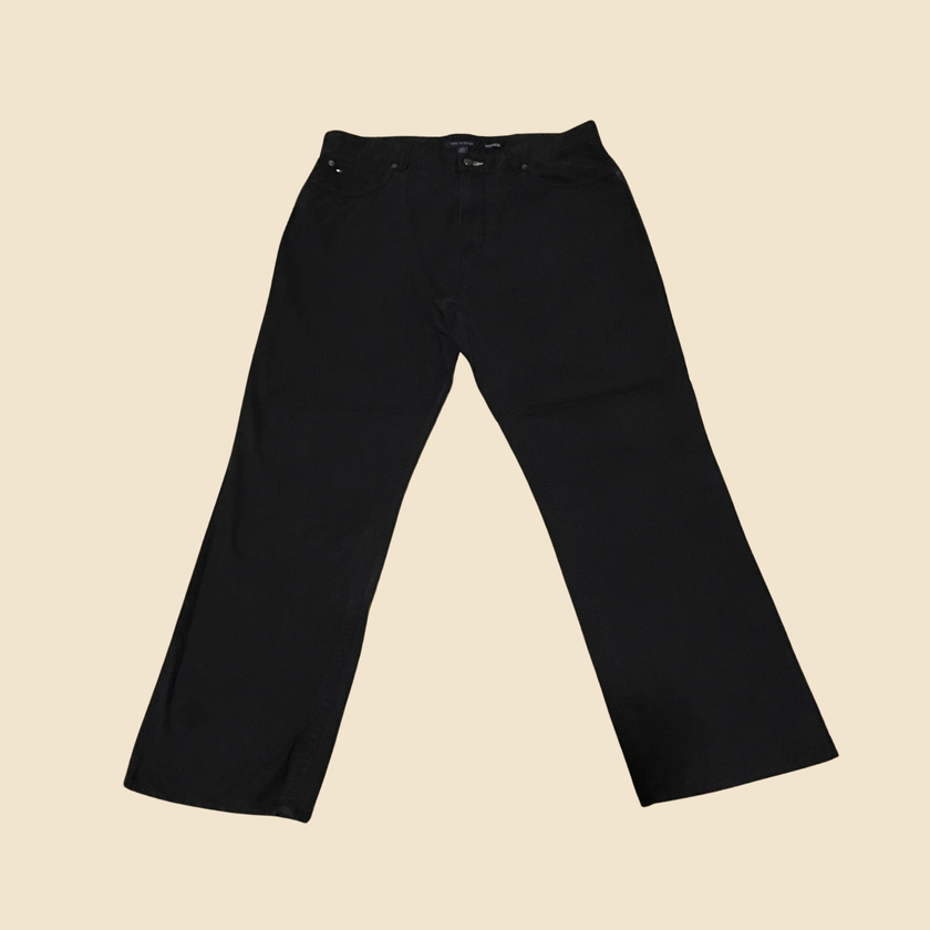 TOMMY HILFIGER relaxed fit black trousers - Size W38/L30 (48FR)