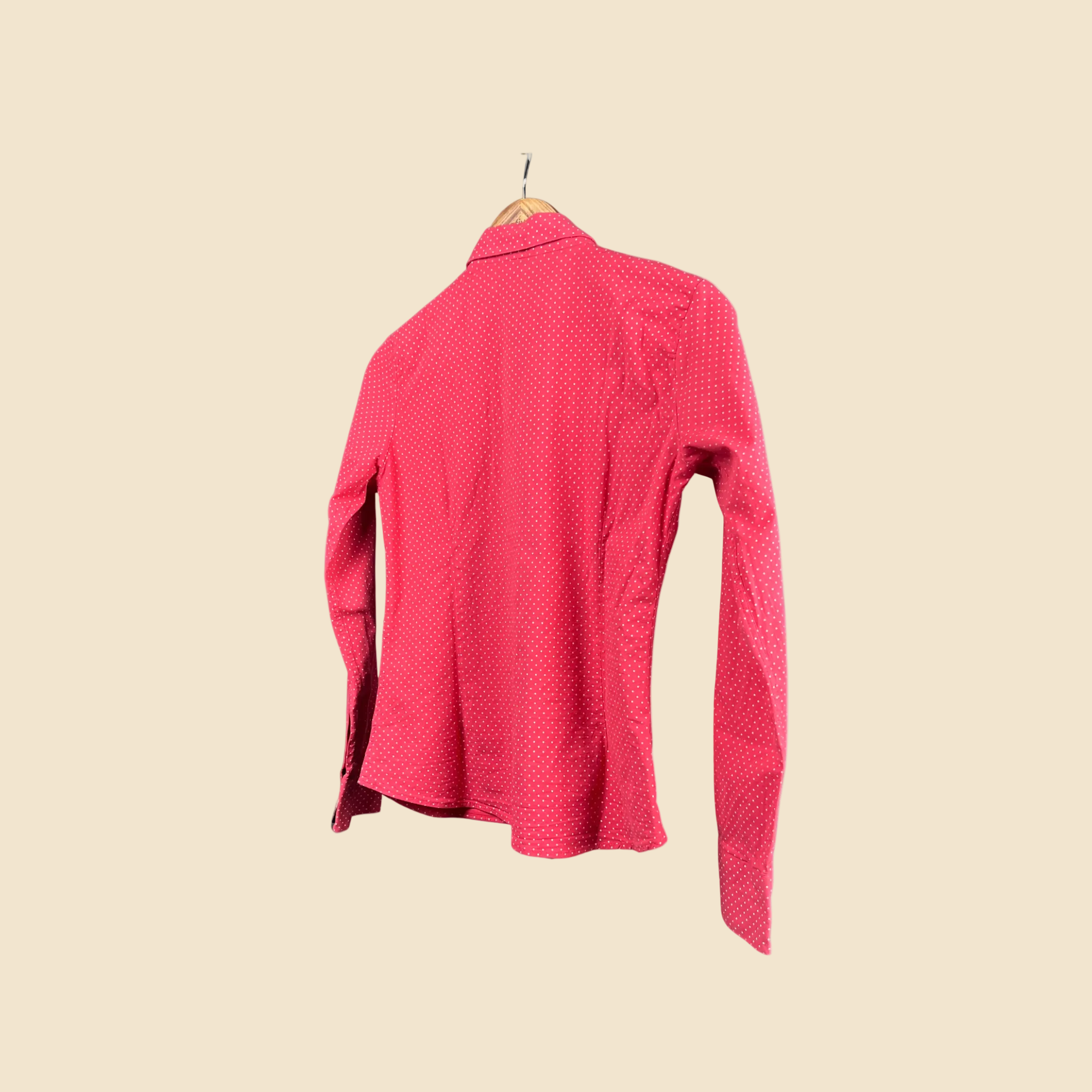 Chemise TOMMY HILFIGER rose à pois blancs - Taille 40
