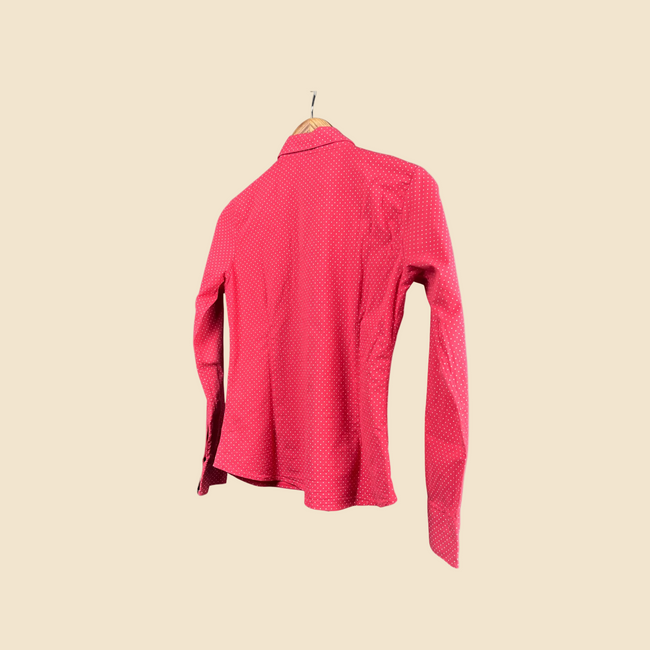 Chemise TOMMY HILFIGER rose à pois blancs - Taille 40