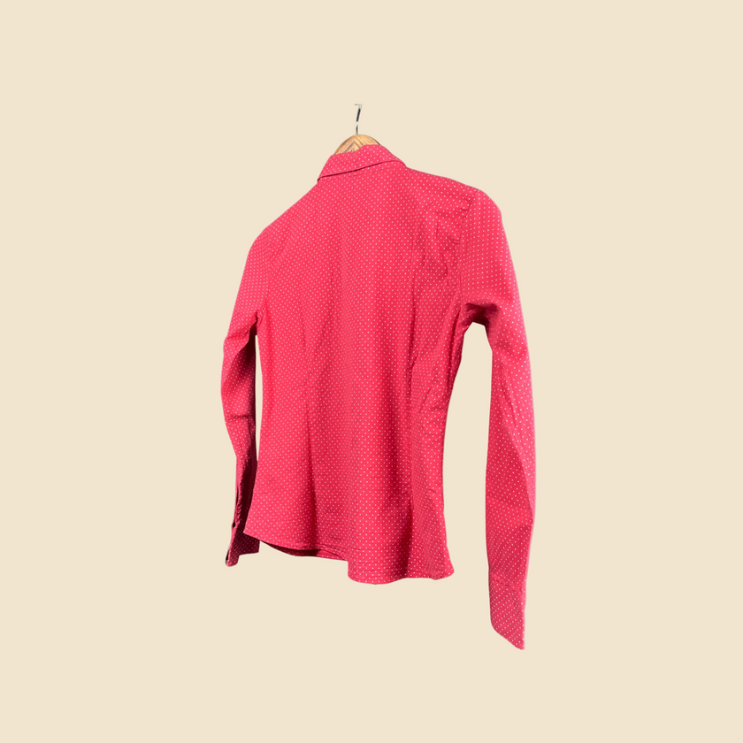 Chemise TOMMY HILFIGER rose à pois blancs - Taille 40