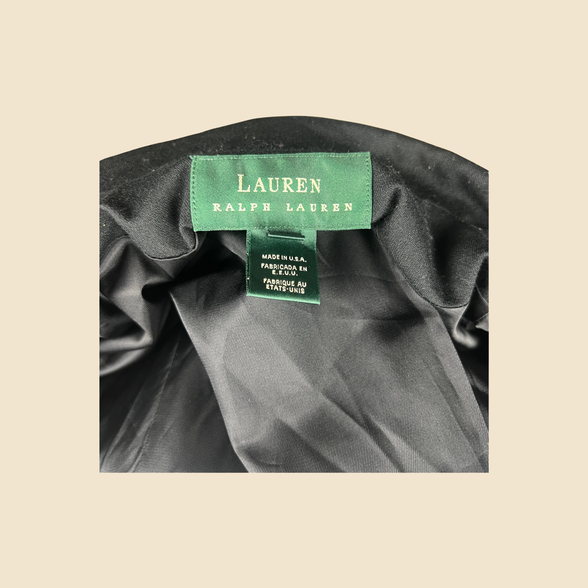 Blazer LAUREN Ralph Lauren vintage noir écusson brodé - Taille 42
