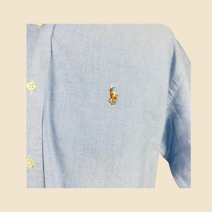 Chemise RALPH LAUREN oversize bleu clair - Taille M