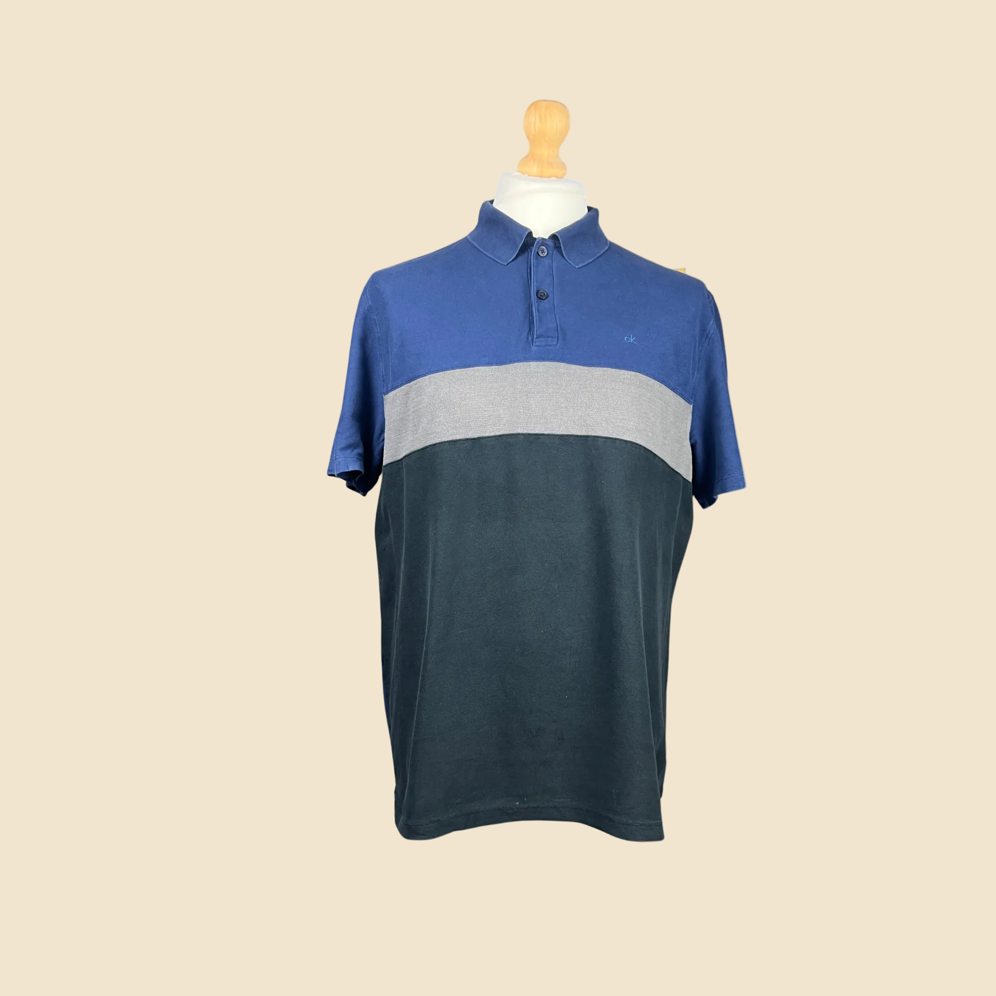 Polo CALVIN KLEIN à bandes multicolores - Taille L et XL