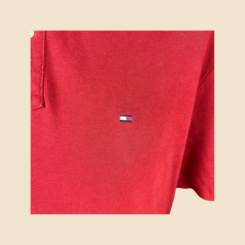 Polo TOMMY HILFIGER rouge - Taille XL