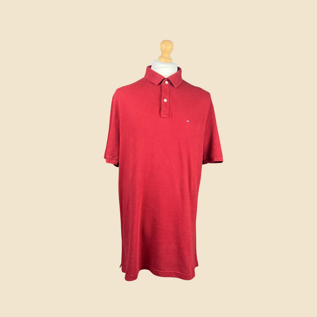 Polo TOMMY HILFIGER rouge - Taille XL