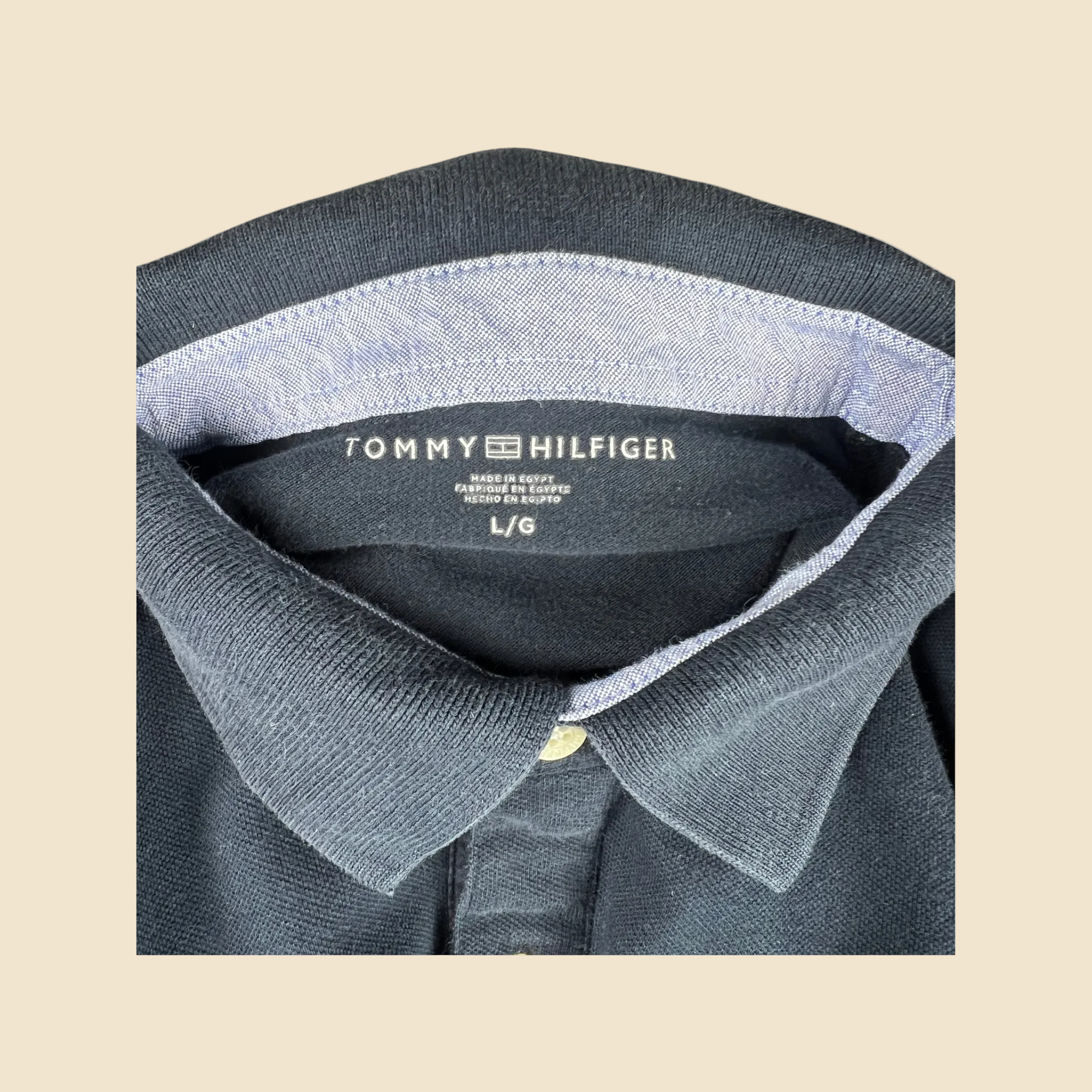 Polo TOMMY HILFIGER bleu marine - Taille L
