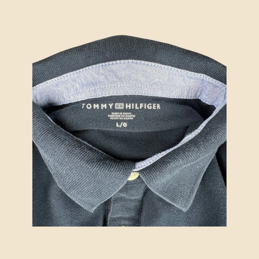 Polo TOMMY HILFIGER bleu marine - Taille L
