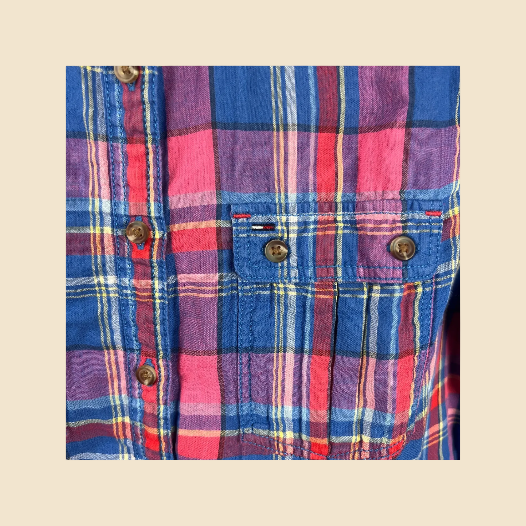 Chemise TOMMY HILFIGER Madras multicolore - Taille M