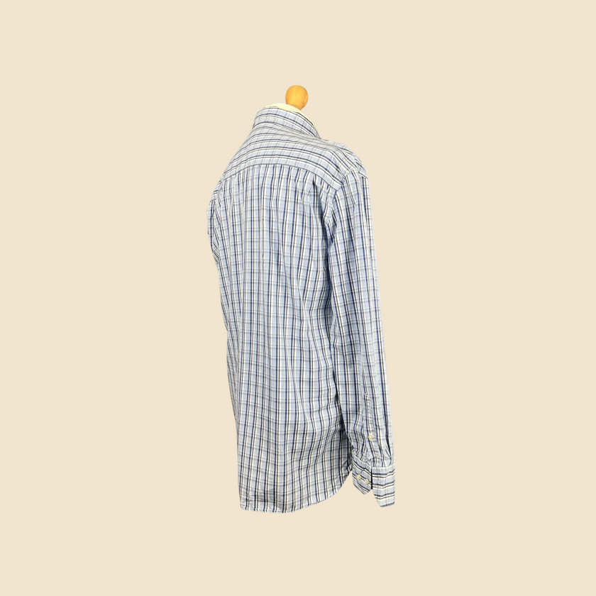 Chemise TOMMY HILFIGER à carreaux bleu et blanc - Taille XL