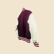 TOMMY HILFIGER Burgundy & White Jeans Jacket - Sizes XXS to S
