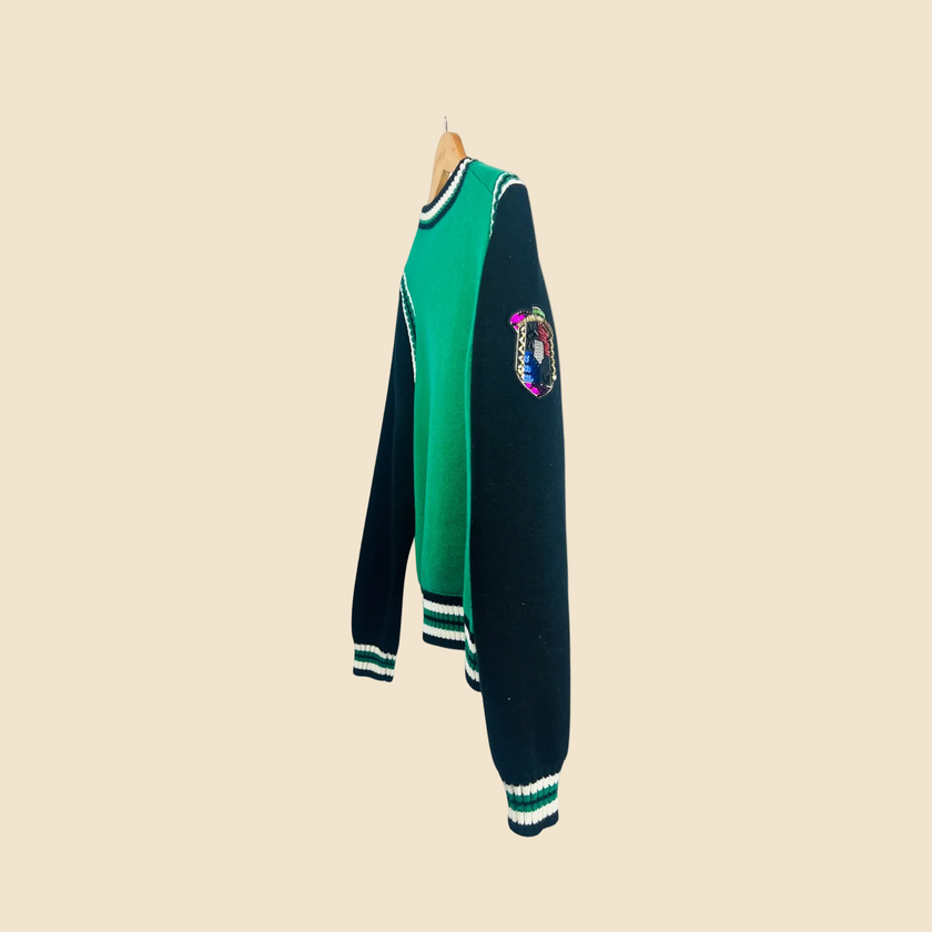 Veste MAJE verte & noire - Taille 2 (38 FR)