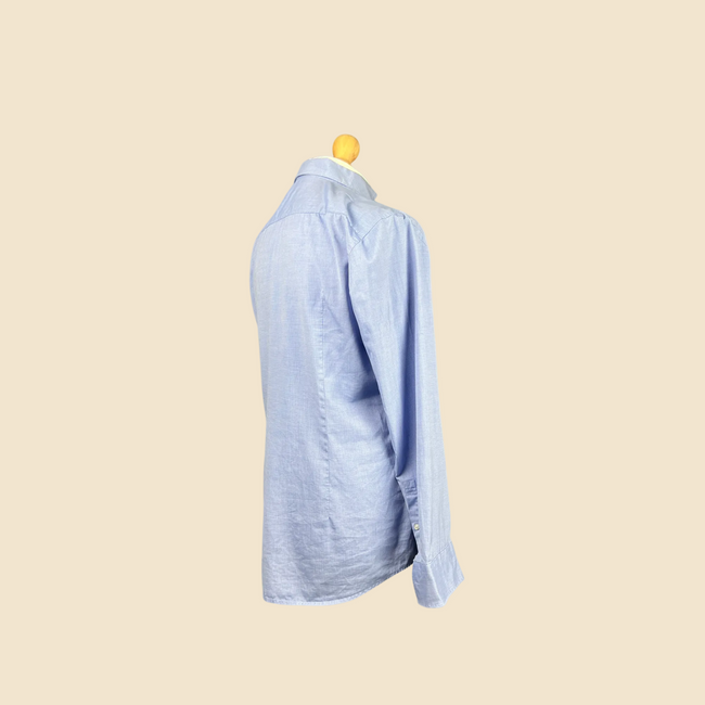 HUGO BOSS light blue & white shirt - Size L