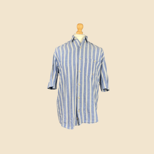 CAMEL vintage collection blue & white shirt - Size S