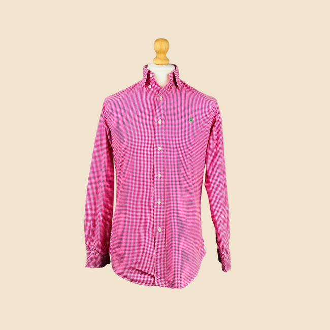 Chemise RALPH LAUREN Custom Fit vichy rose - Taille S